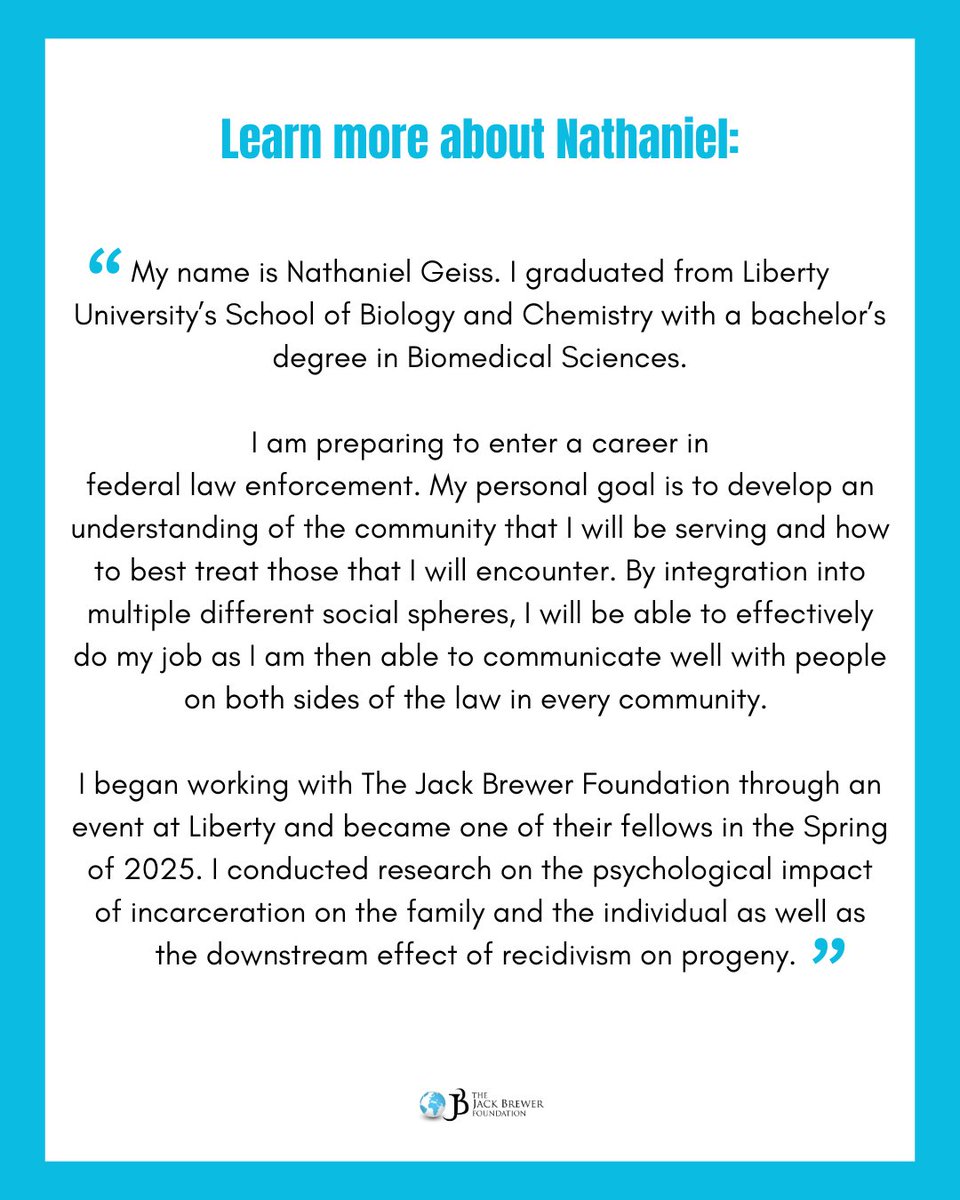 jackbrewerfdn's tweet image. Join us in welcoming Nathaniel to the Jack Brewer Foundation team as one of our interns! His passion for service and research support our mission to uplift the most vulnerable. We’re excited to have him on board and look forward to the impact he’ll make during his time with us.