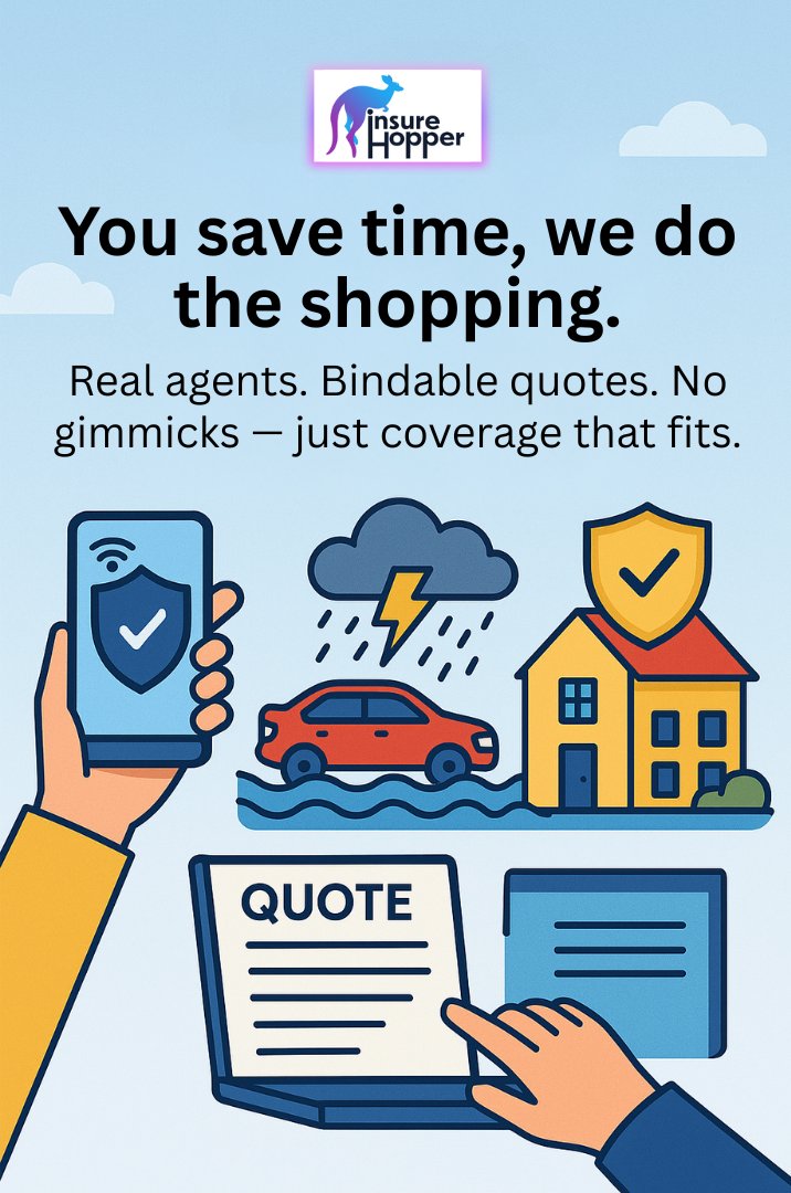 We shop the quotes. You save time. Real agents. Real coverage. No gimmicks.
#InsureHopper #InsuranceMadeSimple #RealQuotesNoSpam #InsuranceHelp
#FindYourAgent #AutoInsuranceQuotes #HomeInsuranceTips #LifeInsuranceHack
#SmallBusinessCoverage #NoMoreColdCalls