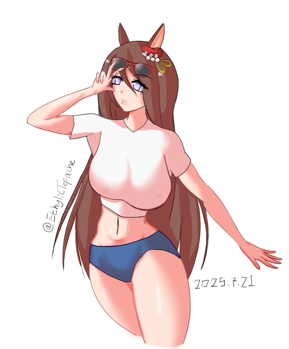 I have been seeing Uma Musume everywhere so I decided to give it a go to a design I found interesting. 

Here is Seeking the Pearl.

#umamusume #umamusumeprettyderby