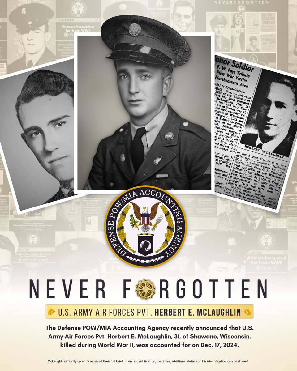 Defense POW/MIA Accounting Agency (DPAA) tweet media