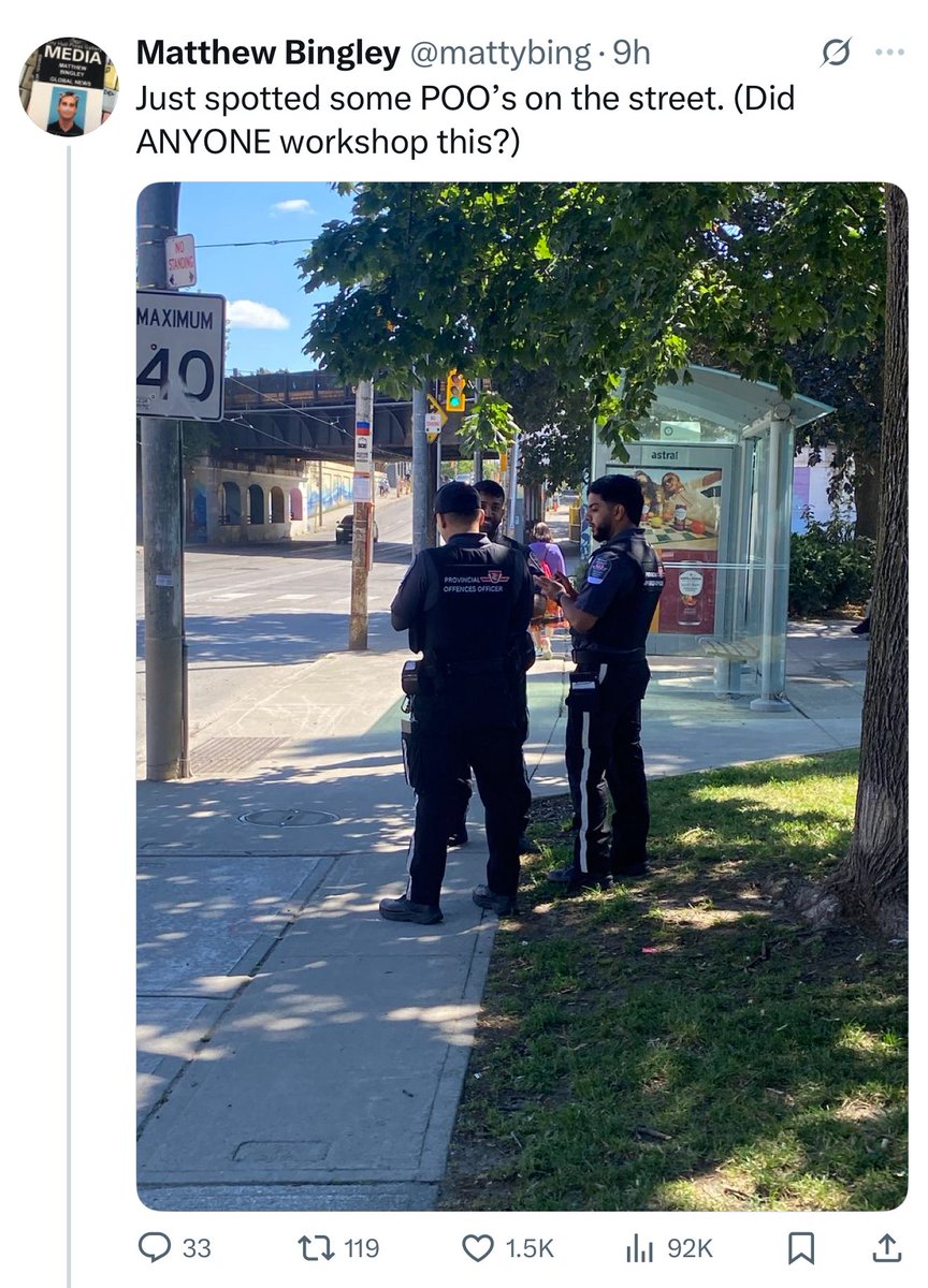 MikeBeauvais's tweet image. I dunno, if I were the TTC and just relaunched my universally reviled fare inspector program under the acronym “POO,” I probably wouldn’t be a joyless red ass about it.