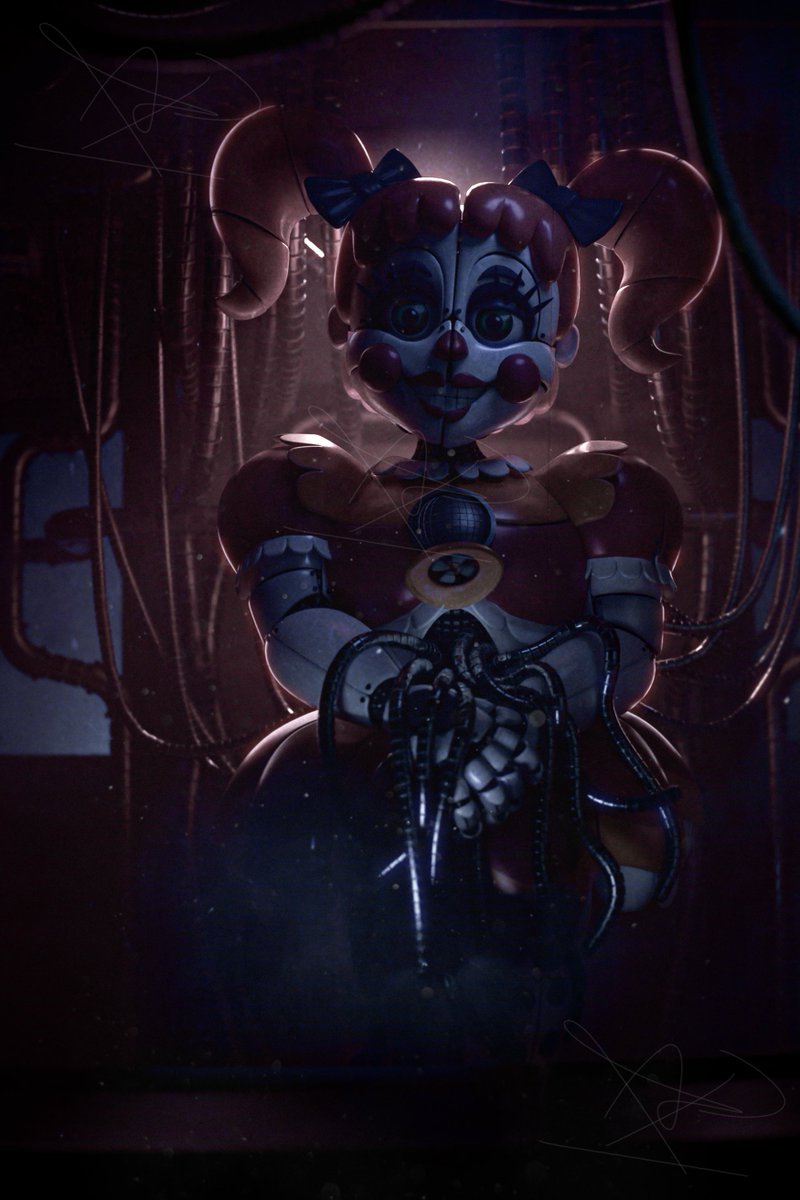 Negatiive3D's tweet image. Circus Baby.
After the response to the Ballora render, I kinda had to try and make another one.
(I wanted to make another one anyway lol)