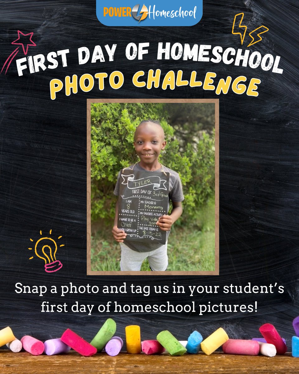 It’s back-to-school season with #PowerHomeschool!🎒📚

Whether your student is learning at the kitchen table, cozying up in pajamas, or completing lessons on the go—we want to see it!

Snap a photo of your student’s first day of homeschool and tag us for a chance to be featured!