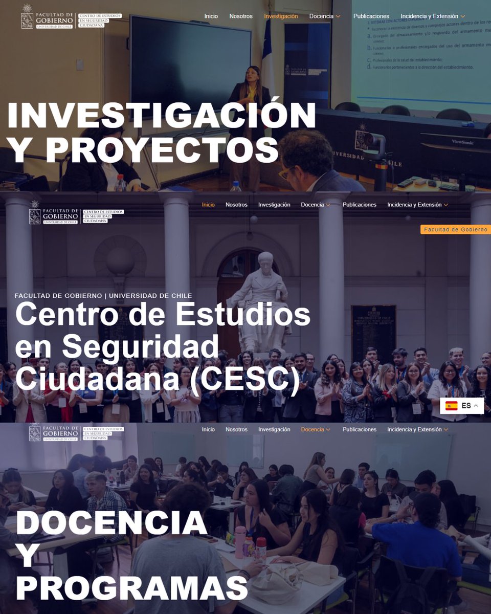 CESC_UChile's tweet image. 🔍 ¡Ya está disponible nuestro nuevo sitio web!

Conoce los proyectos, programas y publicaciones del Centro de Estudios en Seguridad Ciudadana (CESC) – U. de Chile 👇

🌐 cesc.uchile.cl

#SeguridadCiudadana #CESC #UChile #PolíticasPúblicas