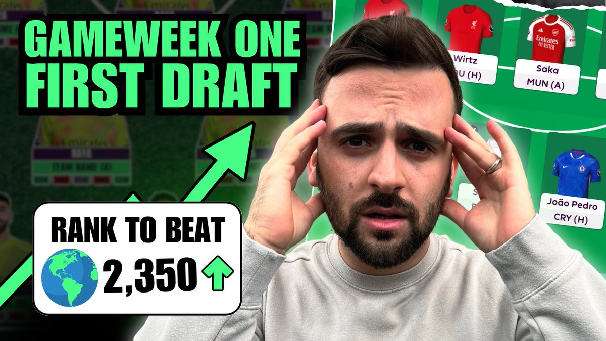 FPL_Impulse's tweet image. 🚨📽️ NEW #FPL VIDEO!
I’m seriously considering something I have never done before and going for a GW1 Bench Boost 😬
Watch here👉 youtu.be/o1gCdhwpcwY
