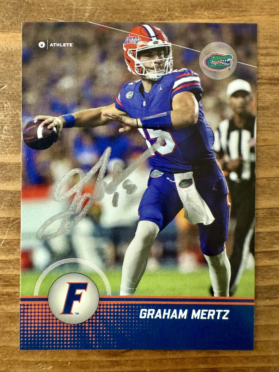 Jeff Fiesta (@floridag8ralum) on Twitter photo A friend of mine had an extra <a href="/GrahamMertz5/">Graham Mertz</a> card that I was missing & I traded for it. Tried several times to send him fan mail w/ zero luck. This card brings us to 118 out of 128 players in our 2024 Onit Florida Gators autographed set. Just 10 to go to complete the set ๐ ๐ A friend of mine had an extra <a href="/GrahamMertz5/">Graham Mertz</a> card that I was missing & I traded for it. Tried several times to send him fan mail w/ zero luck. This card brings us to 118 out of 128 players in our 2024 Onit Florida Gators autographed set. Just 10 to go to complete the set ๐ ๐