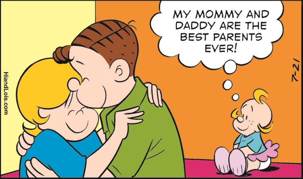 bristei's tweet image. 'My mommy and daddy are the best parents ever, except when they forget I'm around and start making out in front of me, which I find really off-putting!'