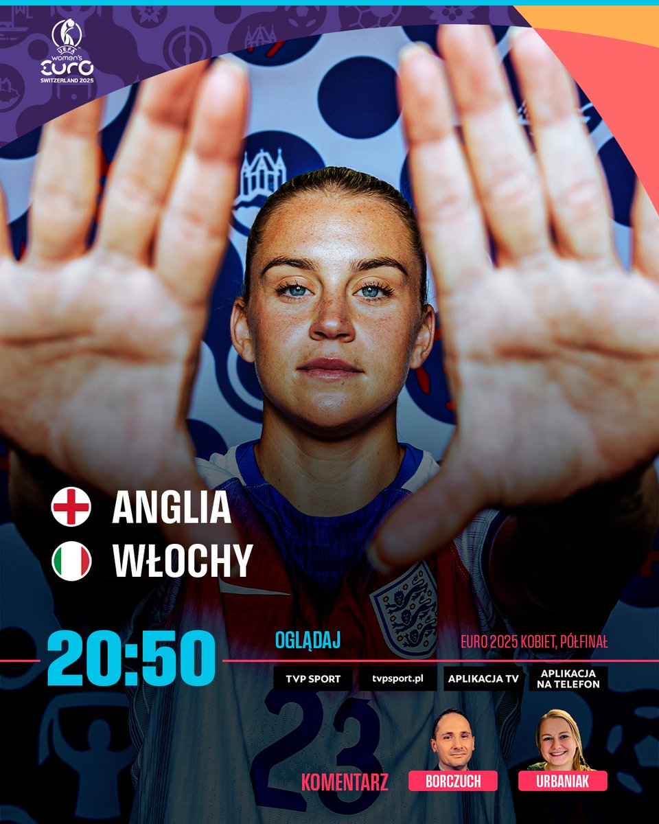 Pierwszy półfinał 𝐄𝐔𝐑𝐎 𝟐𝟎𝟐𝟓 🏴󠁧󠁢󠁥󠁮󠁧󠁿 🆚 🇮🇹

Transmisja meczu w TVP SPORT ❗️

🔴 📲 OGLĄDAJ ▶️ sport.tvp.pl/87948535/