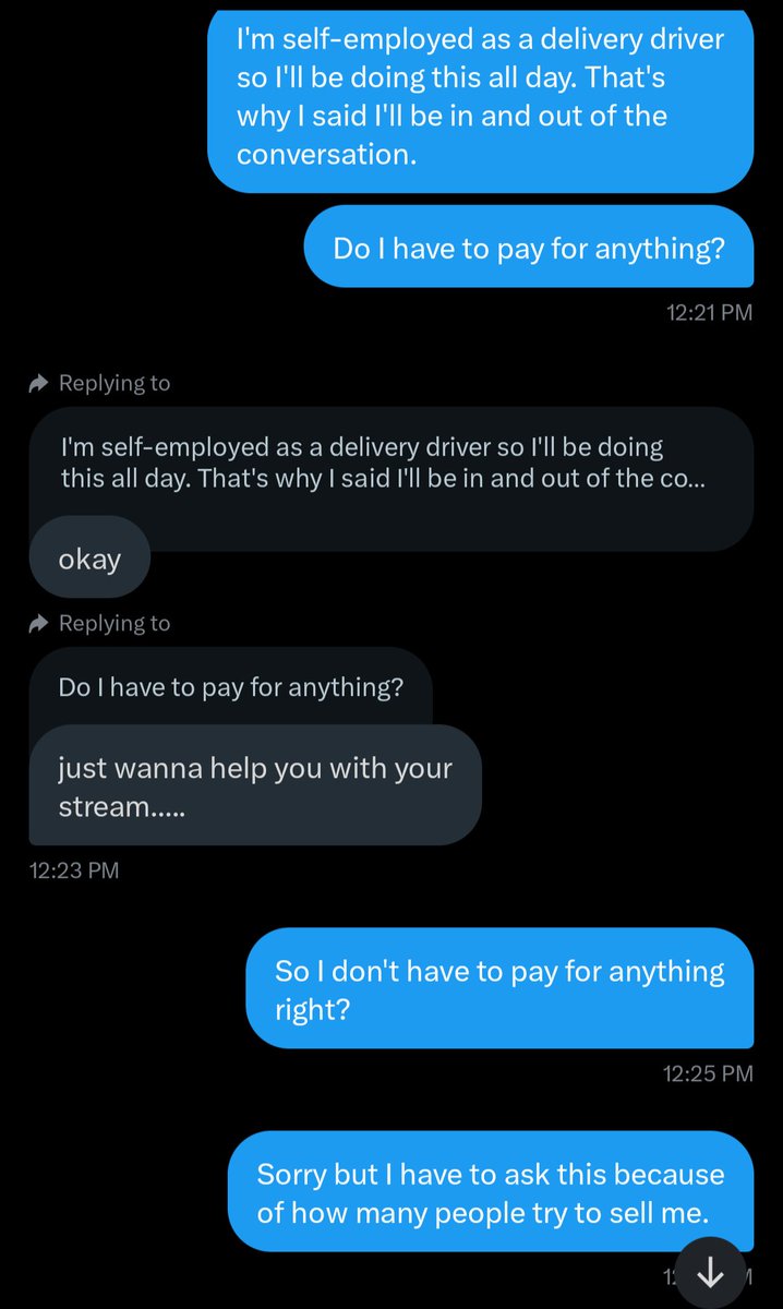ruesafer's tweet image. I'm getting sick of this.
"I'm a streamer I want to 'help' you"
Ya no selling you is not helping expashly after telling you I love paycheck to paycheck.
After my last message he stopped talking.