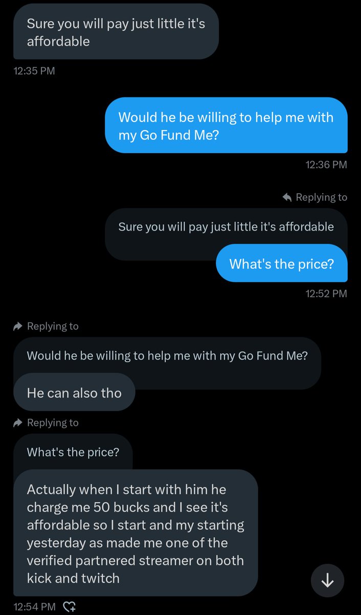 ruesafer's tweet image. I'm getting sick of this.
"I'm a streamer I want to 'help' you"
Ya no selling you is not helping expashly after telling you I love paycheck to paycheck.
After my last message he stopped talking.