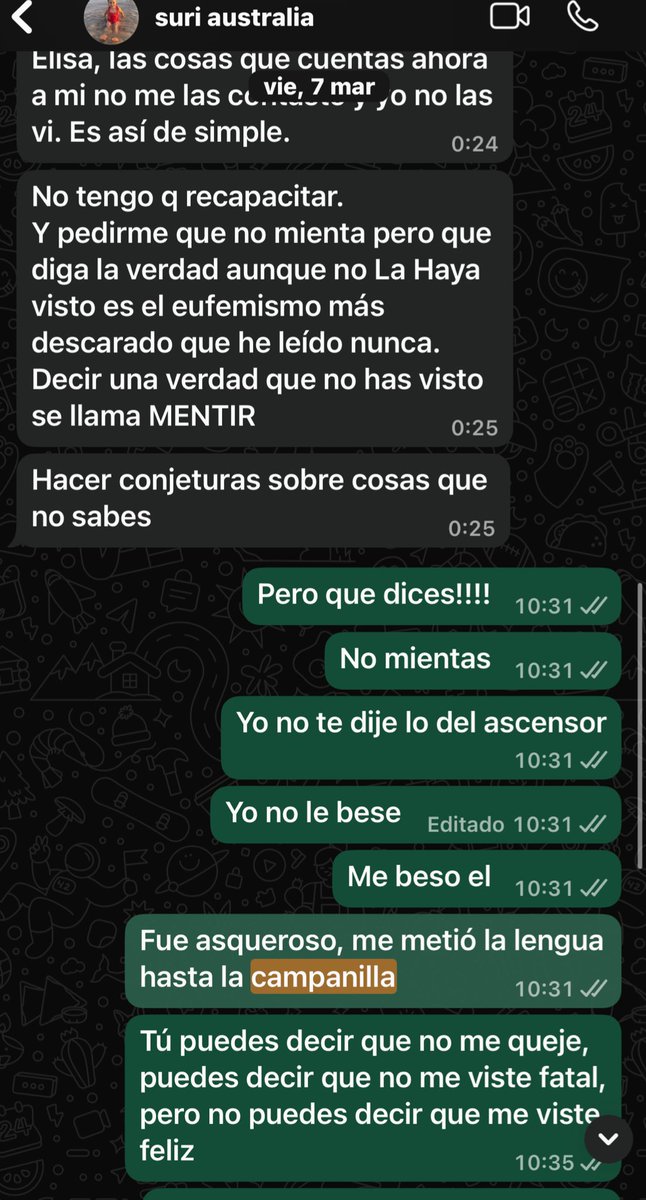 ElisaMouliaa's tweet image. ¿Vais a poner la conversación entera en algún momento? ¿O tengo que seguir aguantando el HATE de gente íntegra manipulada por los audios que habéis montado para blanquear a esta persona?
@informativost5 @laSextaTV @antena3com @antena3com @A3Noticias @rtve @el_pais…
