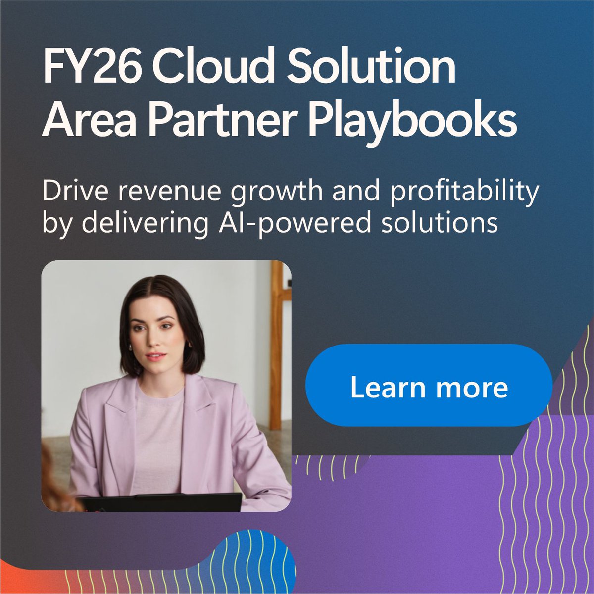 msPartner's tweet image. Want to start FY26 strong? We've got just the thing! 😎
Build your practice and tap into investments with Solution Plays and Go-to-market strategies with tips and tricks from our partner playbooks: msft.it/6010S7Rno