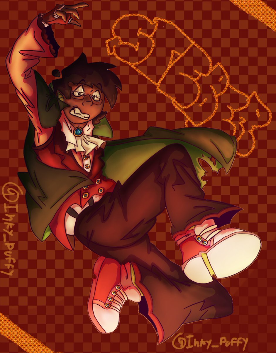 Inky_puffy's tweet image. Completely forgot to post in awhile, dw I’m alive I promise #spookymonth #spookymonthstreber #spookymonthfanart