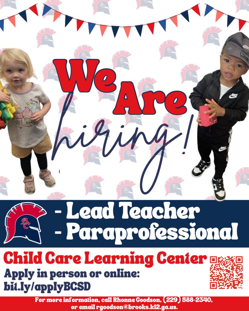 We're hiring at Our Child Care Learning Center!

Do you love working with children and making a difference each day? Join our dedicated team of early childhood professionals and the tiny Trojans.  

✨ Now hiring for multiple positions. Apply today, help us grow together!
