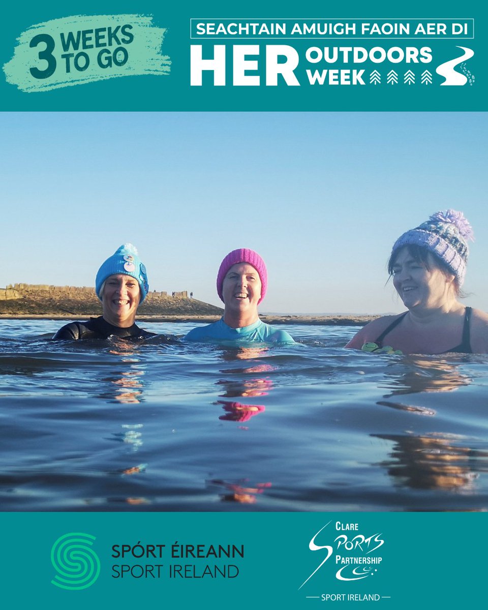 Only 3 weeks to go until we kick off HER Outdoors Week! 🤩🌳

Comment below what’s your plan to get outdoors? 🌄☀

#HEROutdoorsWeek #EmbraceYourSpace #Findyouroutdoors #ActiveClare #ActiveClareOutdoors 
@SportIreland