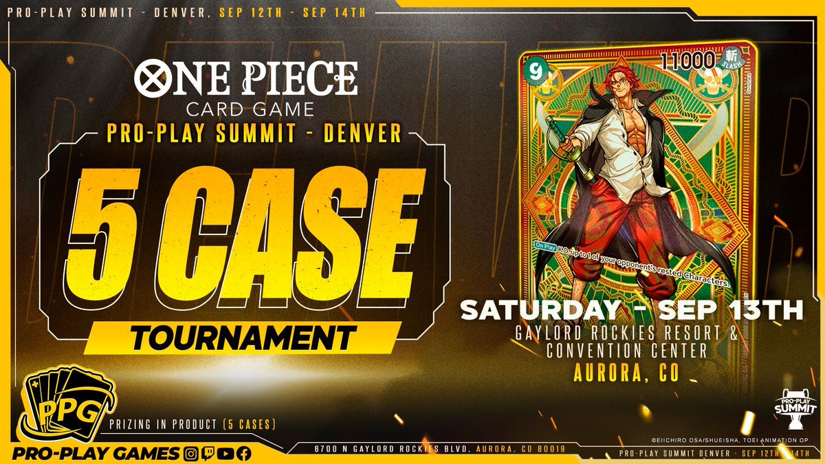 _proplaygames's tweet image. Early Bird Tickets are officially SOLD OUT!
We’re thrilled to announce that Main Event prizing is now finalized … and it’s BIG! 💰 Head to our website to see all the details.
buff.ly/DU99e5D
Disney Lorcana
Friday - $5,000 Tournament
Saturday - $15,000 Tournament…