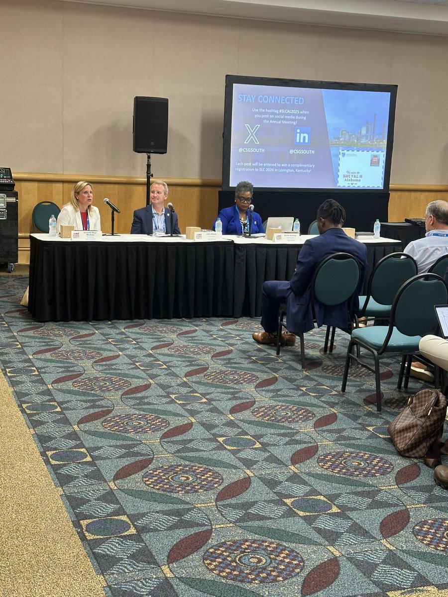 KYSenateGOP's tweet image. Today, @AmandaMBledsoe joined a panel of legislative leaders at @CSGSouth’s #SLCAL2025 to discuss how states are addressing the challenges of AI and cybersecurity. She shared Kentucky’s approach to responsible innovation as co-chair of the state’s AI Task Force.