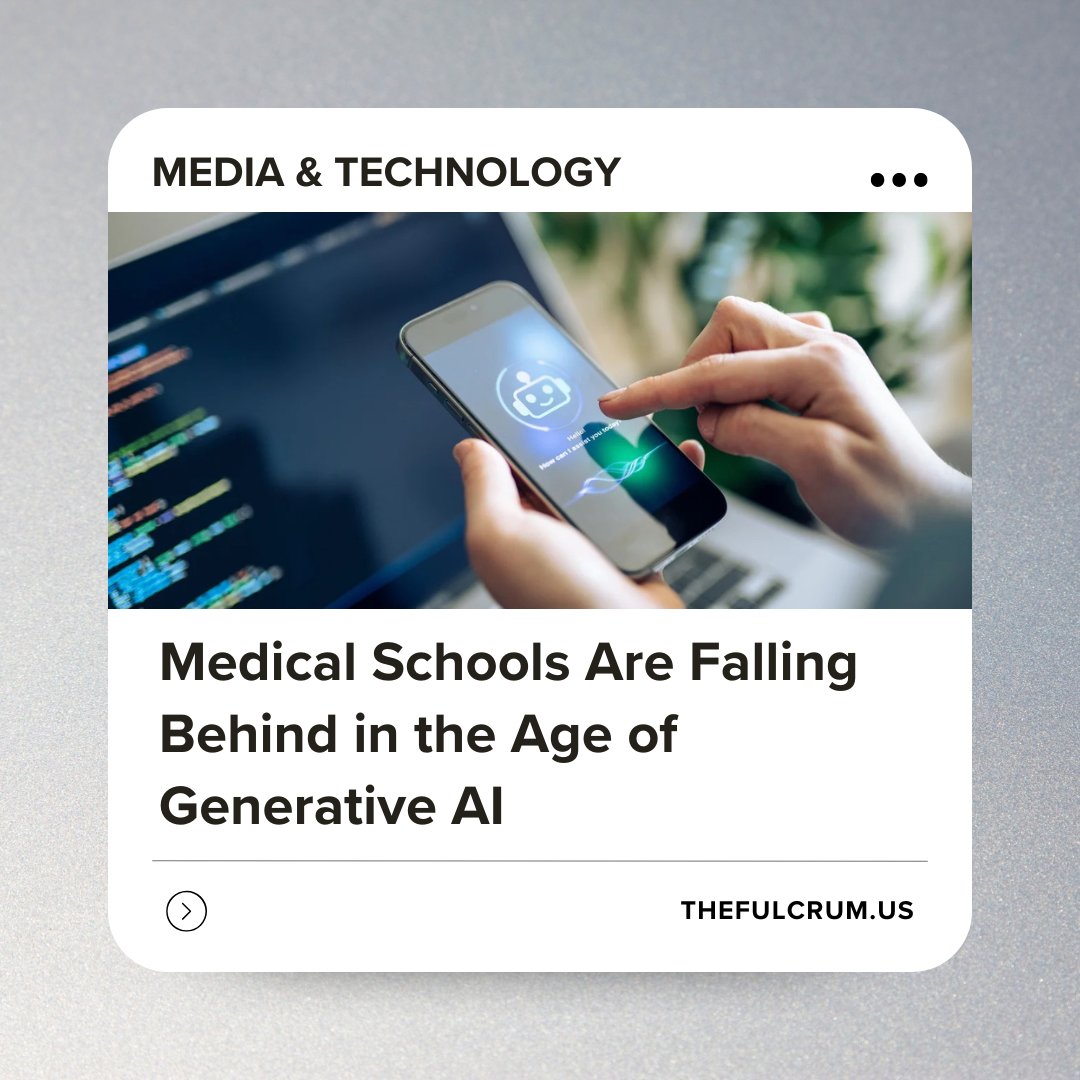 fulcrum_us's tweet image. Most students entering medicine today will graduate without ever being trained to use GenAI tools effectively. That must change. To prepare tomorrow’s doctors – and protect tomorrow’s patients – medical school deans, elected officials, and health care regulators must invest in…