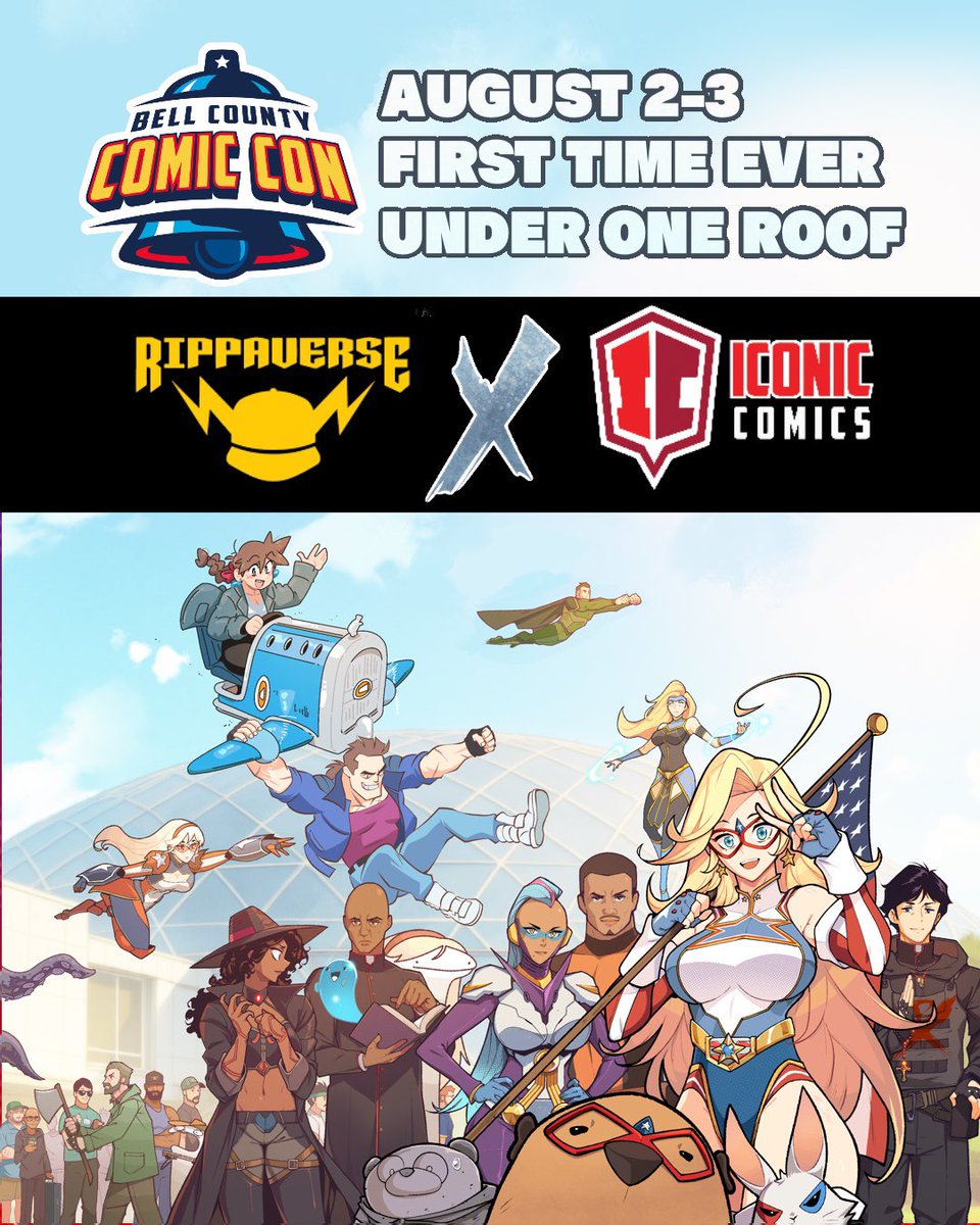 TheRippaverse's tweet image. The Rippaverse and @Iconic_Comics for the first time EVER in less than 12 days!
We are proud to be a part of @BellComicCon, the largest independent comic convention in Texas, with over 40,000 attendees last year alone!
Use promo code RIPPAVERSE or AMERICA at checkout for a…