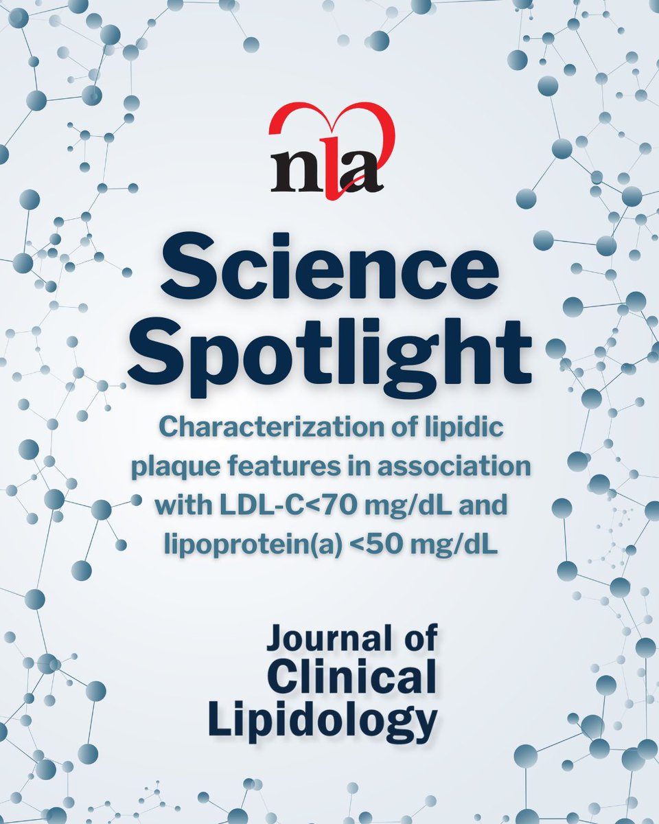 nationallipid's tweet image. 🔬@lipidjournal #ScienceSpotlight: New study links lower LDL-C & Lp(a) with smaller lipid core plaques and reduced atherosclerotic vulnerability.
Could Lp(a) targeting further stabilize coronary atheroma?
🧠Read more: ow.ly/B2u350WsJVO