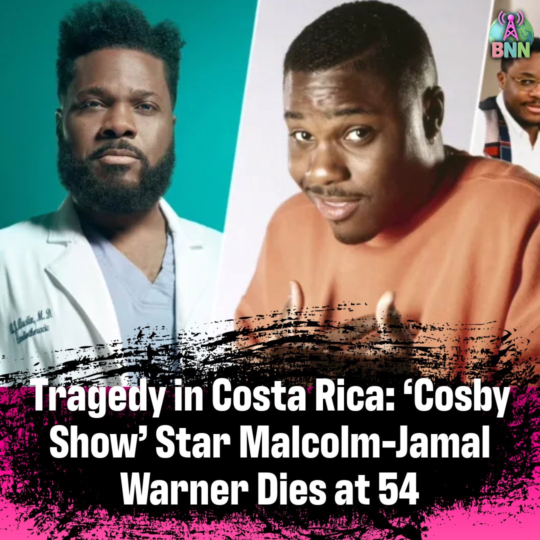 BNNetwork634's tweet image. Tragedy in Costa Rica: ‘Cosby Show’ Star Malcolm-Jamal Warner Dies at 54 😢🌊
Malcolm-Jamal Warner — best known to millions as Theo Huxtable on The Cosby Show — has died in a tragic drowning accident while vacationing with his family in Costa Rica.
The 54-year-old actor was…