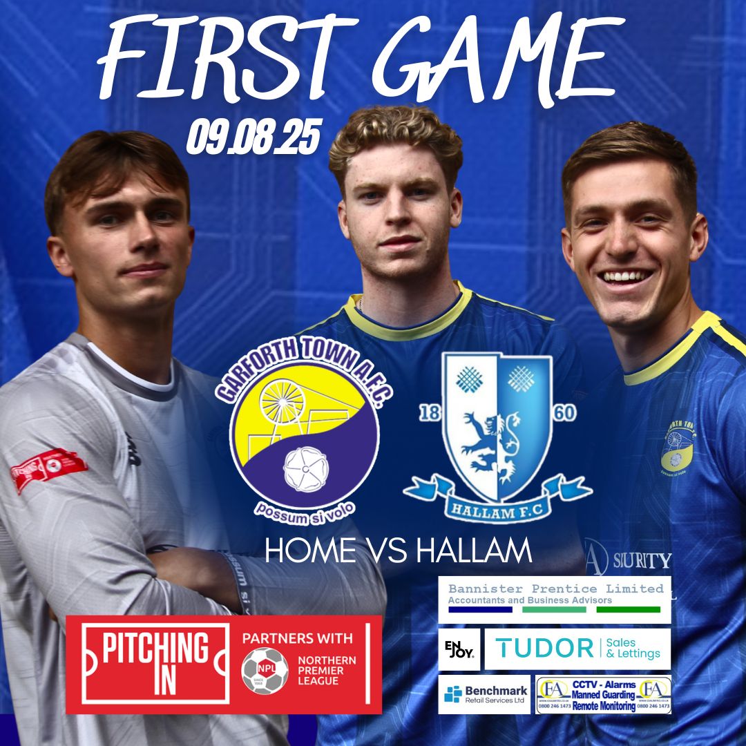 TheGarforthTown's tweet image. 𝙁𝙄𝙓𝙏𝙐𝙍𝙀 𝘾𝙃𝘼𝙉𝙂𝙀 
Our first fixture of the season vs Hallam has been reversed, so we will now be at home on the opening day.