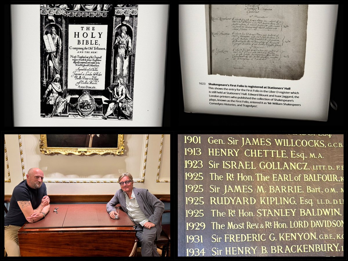 paulmfarrer's tweet image. Dinner tonight at Worshipful Company of Stationers at St Paul’s. The literal home of copyright and publishing since 1403. Holders of copyright for the King James Bible and Shakespeare’s First Folio.