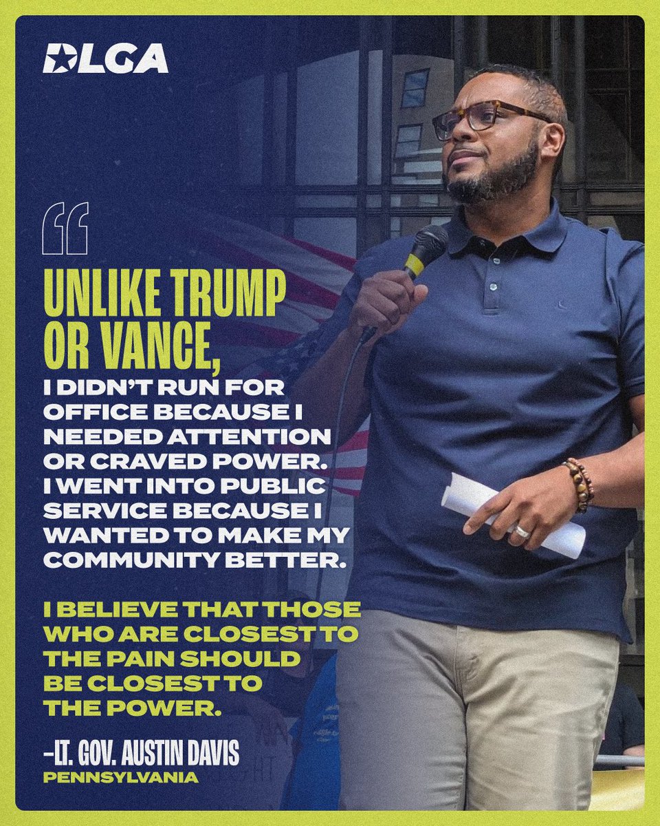 DemocraticLGs's tweet image. Lt. Gov. @AustinDavisPA: Those closest to the pain should be closest to the power.
timesleader.com/opinion/171043…
