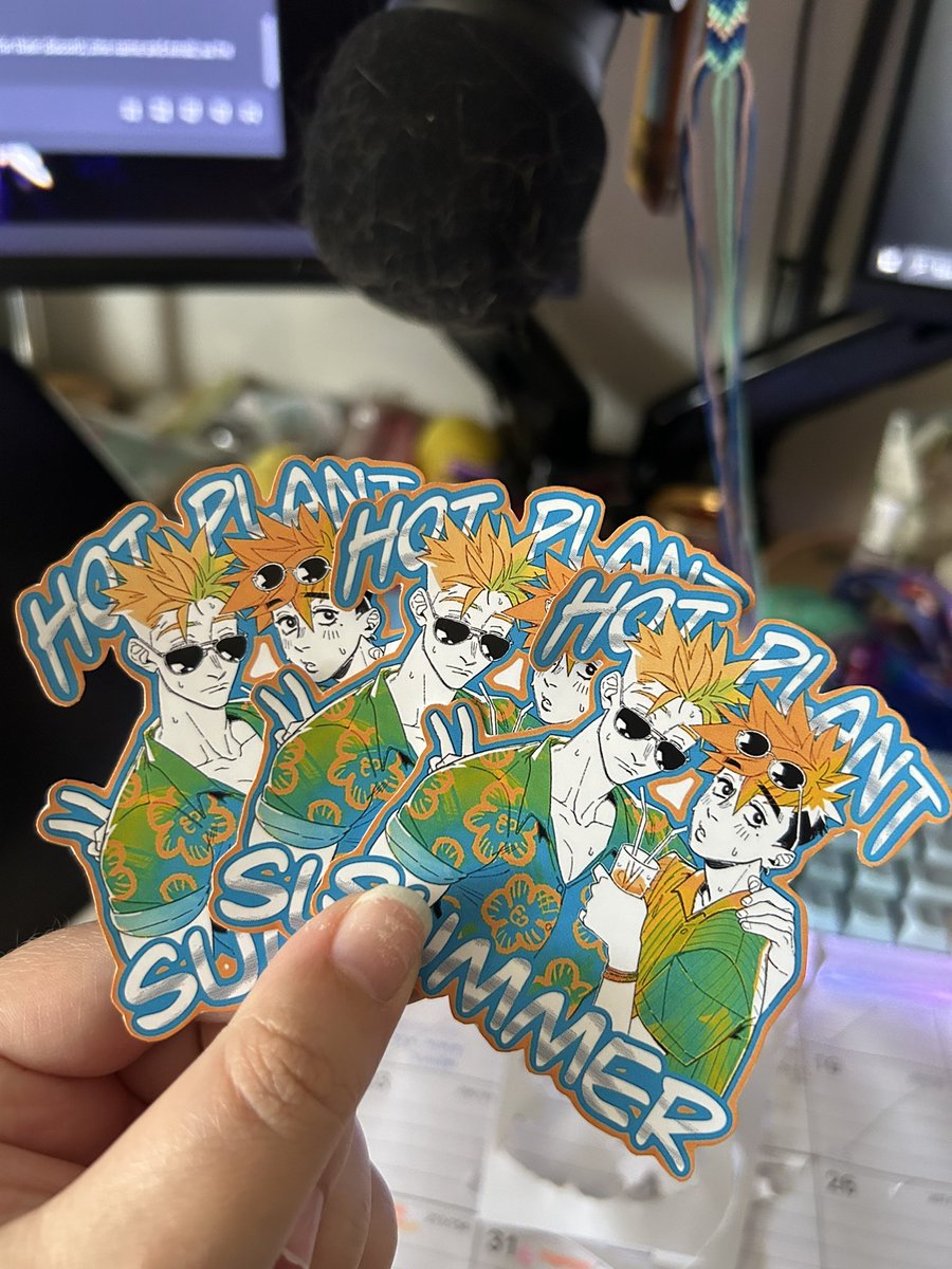 bigbaras2's tweet image. Home printed stickers I’ll have at otakon and anyc 🙏✨✨✨ #plantcest