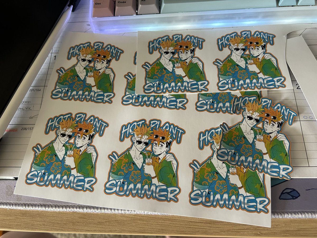bigbaras2's tweet image. Home printed stickers I’ll have at otakon and anyc 🙏✨✨✨ #plantcest