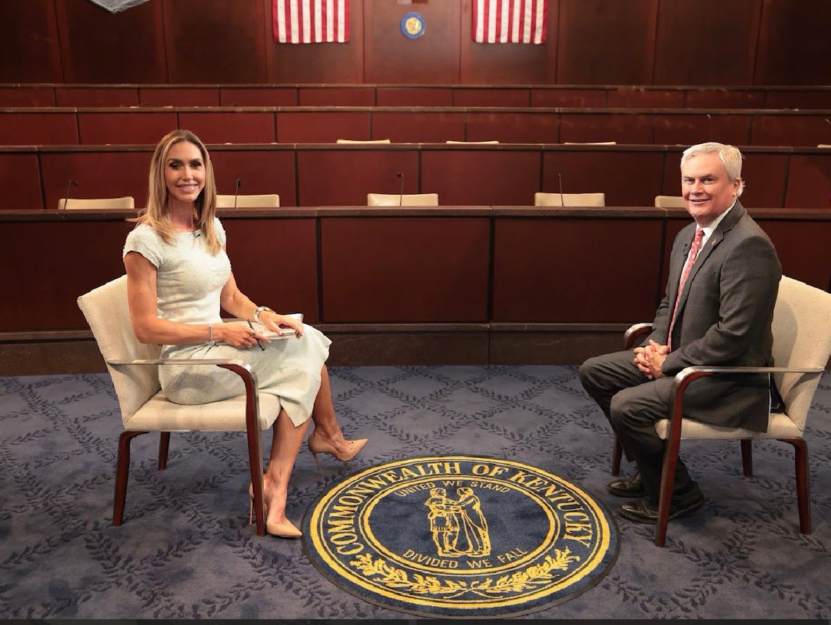 RepJamesComer's tweet image. 🚨Sat down with @LaraLeaTrump today to discuss @GOPoversight’s investigation into the cover-up of President Biden’s cognitive decline and unauthorized executive actions.
Be sure to tune in to @MyViewFNC on @FoxNews this upcoming Saturday at 9pmET/8pmCT. 🇺🇸