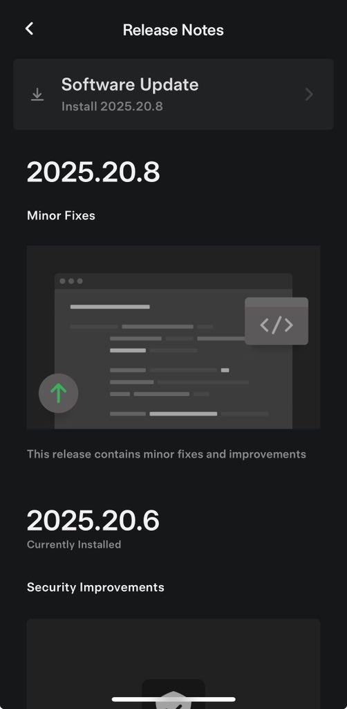 DriveTeslaca's tweet image. Another wave of 2025.20.8 is rolling out now.
Just minor fixes and improvements according to the release notes.