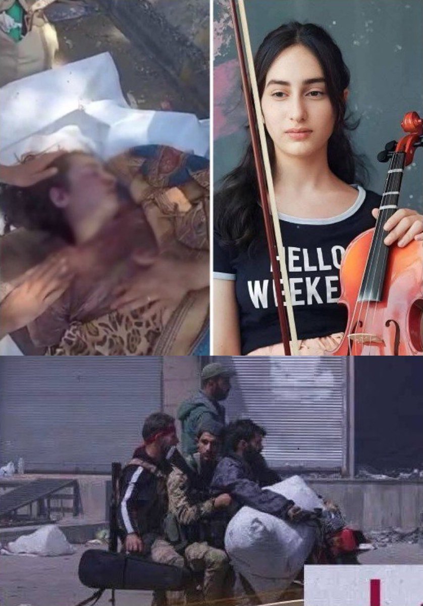 RouhollahR17762's tweet image. The sad melody of a death cult.
In Sweida, a 14-year-old Druze girl was brutally murdered and her violin was stolen by a fanatic who believes music is a sin.💔