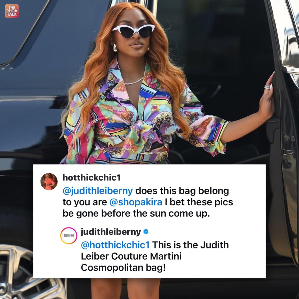 TheRhoaTalk's tweet image. Designer Judith Leiber confirms that Drew’s bag is real. #RHOA