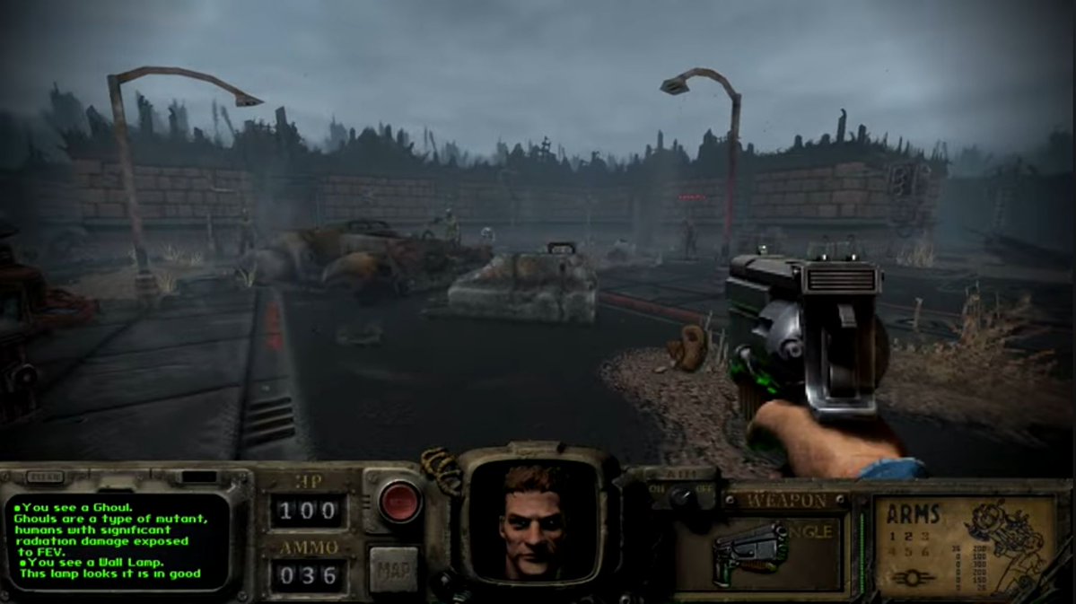 Gammitin's tweet image. 'Fallout: Bakersfield' a remake of part of Fallout 1, using the 1993' Doom engine (GZDoom WAD):
youtu.be/6e8WrmOibpM?si…