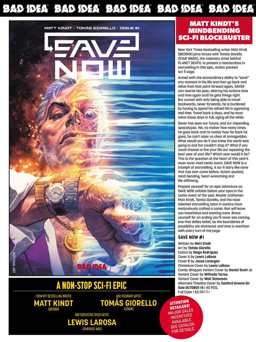 badideahello's tweet image. BAD IDEA Lunar Solicitations For October 2025 -- SAVE NOW Is Coming!
This October, get ready because BAD IDEA is back and ready to continue our industry takeover with TWO new additions to our massive 2025 slate.
First up: a double dose of Matt Kindt goodness! New York Times…