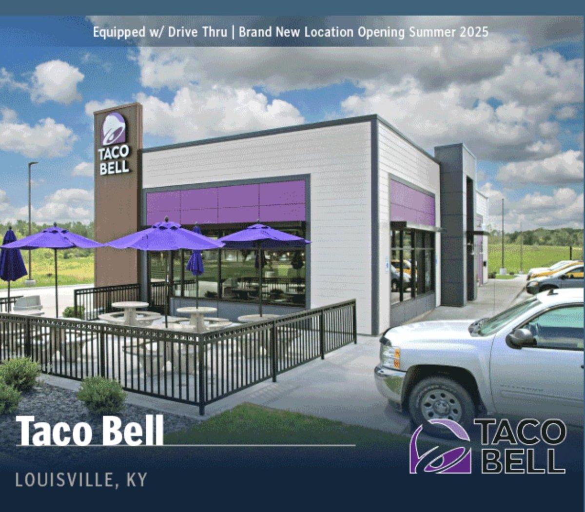 PCPGtyler's tweet image. I've always talked about starting a fund that's nothing but @tacobell leases. Maybe I need to sit down w/ @chriswhatch & see if I have what it takes.
This one's in Louisville - home to the @SIORglobal Fall Event. I could break away one day & treat myself to some Mexican eatin'.