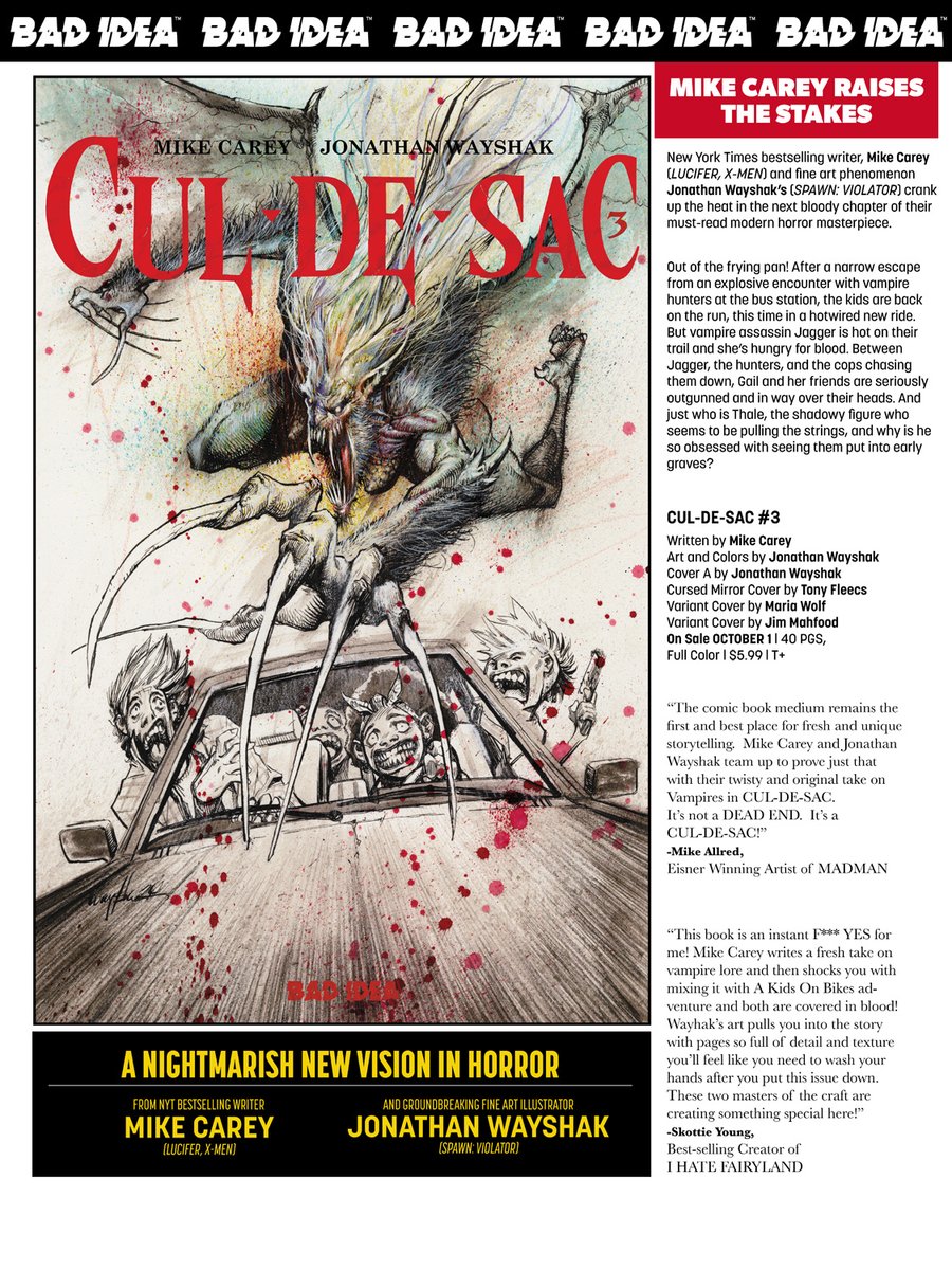 badideahello's tweet image. BAD IDEA Lunar Solicitations For October 2025 -- SAVE NOW Is Coming!
This October, get ready because BAD IDEA is back and ready to continue our industry takeover with TWO new additions to our massive 2025 slate.
First up: a double dose of Matt Kindt goodness! New York Times…