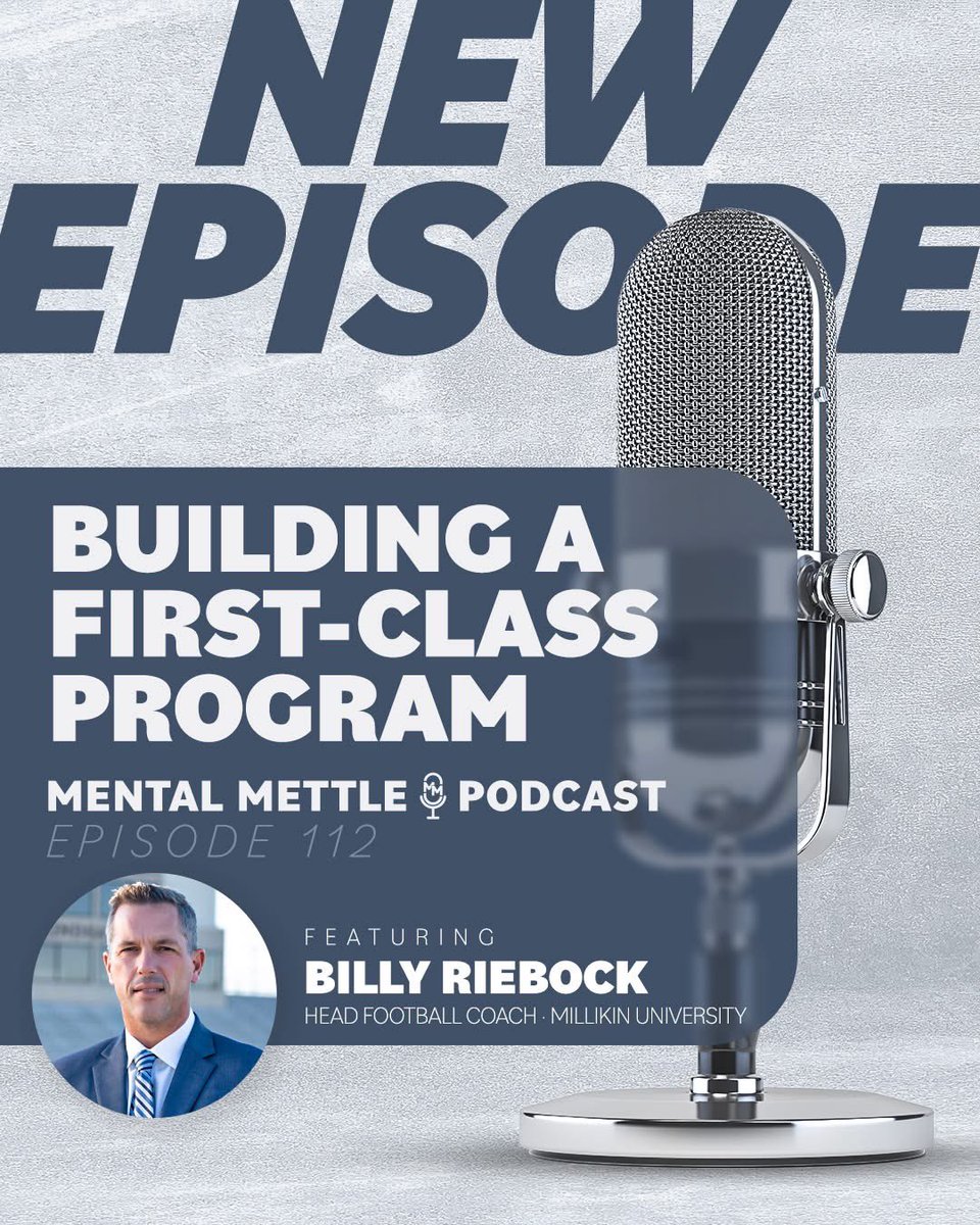 Big changes are coming to Millikin Football! 🏈

On the latest episode of the Mental Mettle Podcast, Coach Matt Thomann sits down with new Millikin University head football coach Billy Riebock to talk about what it really takes to turn around a program facing back-to-back winless