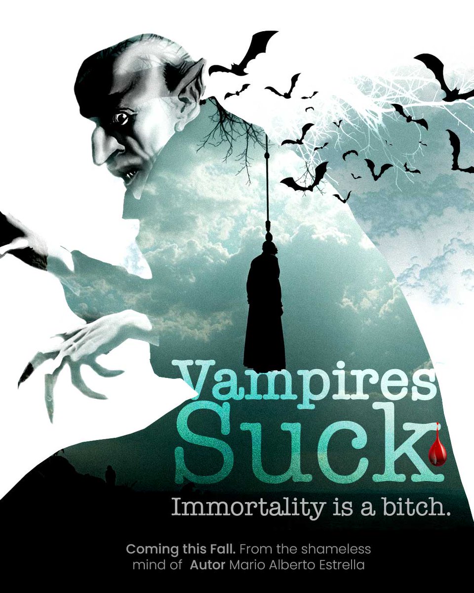 the_smut_writer's tweet image. 🦇 Vampires Suck.
Immortality is a bitch.
This fall, the blood isn’t the only thing getting spilled.
💀 From the shameless mind of indie author Mario Alberto Estrella comes a wicked tale of eternal life, bad decisions, and even worse timing.
📖 This is grit, sarcasm, and a…