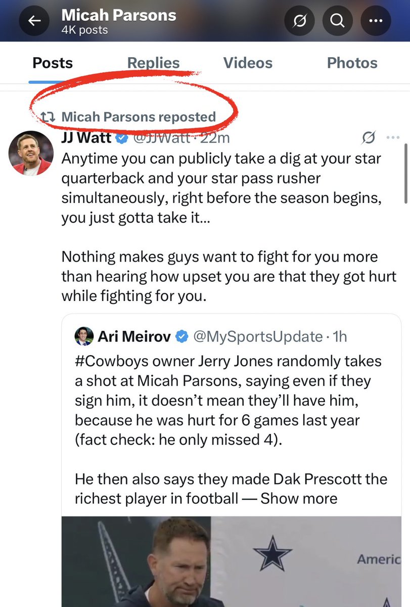 E_TheCowboysFan's tweet image. Micah Parsons is not happy. I don’t blame him. Jerry and Stephen Jones are so out of touch with reality.