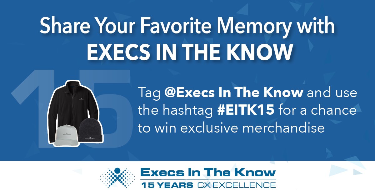 Execs In The Know (@execsintheknow) on Twitter photo 🎉 Execs In The Know is turning 15 — and we want YOU to celebrate with us!
Share your favorite memories or growth stories with us. Post a photo or story, tag <a href="/ExecsInTheKnow/">Execs In The Know</a>, and use #EITK15 for a chance to be featured & win exclusive swag! 🎉 Execs In The Know is turning 15 — and we want YOU to celebrate with us!
Share your favorite memories or growth stories with us. Post a photo or story, tag <a href="/ExecsInTheKnow/">Execs In The Know</a>, and use #EITK15 for a chance to be featured & win exclusive swag!