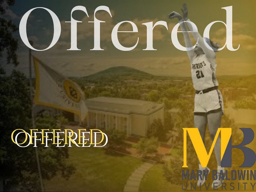 After an awesome conversation with Coach Rideout, I’m extremely blessed to receive my second official offer from Mary Baldwin University!
