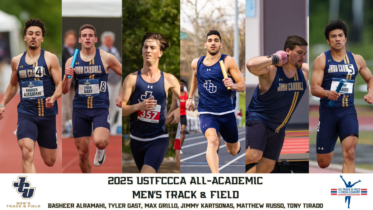 jcusports's tweet image. MT&F: A total of six Blue Streak athletes have earned USTFCCCA All-Academic status from the 2024-2025 Track & Field seasons. ⚡️
Read more in the story posted below. ⬇️
@JCUXCTF #StreakUp #USTFCCCA
📰: jcusports.com/news/2025/7/21…