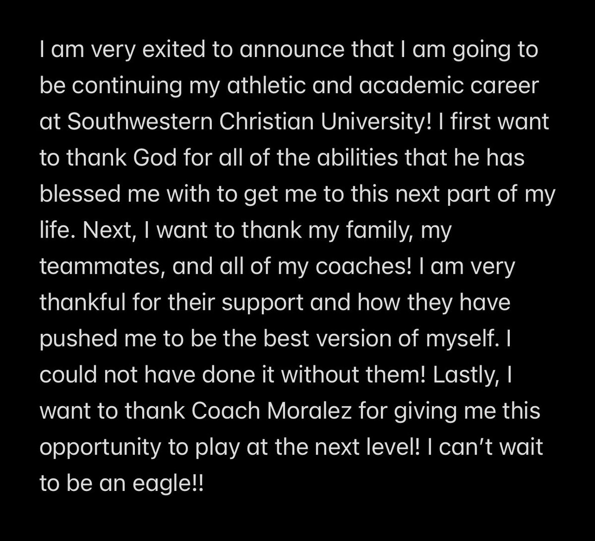 I CANT WAIT TO BE AN EAGLE! 💙🦅
<a href="/coach_moralez/">Coach Moralez</a> <a href="/SCU_Softball/">SCU Lady Eagles</a> 
<a href="/epicnat08_shrum/">Epic National 26/27 Shrum,Smith</a>