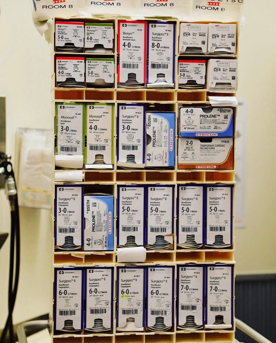 ColumbiaSurgery's tweet image. ORs have trees too, suture trees. Sutures are used to close wounds and come in many shapes and sizes. The materials fall under two general classifications: absorbable & non-absorbable.
DYK sutures & stitches are not the same things? Suture is the device; stitch is the technique.