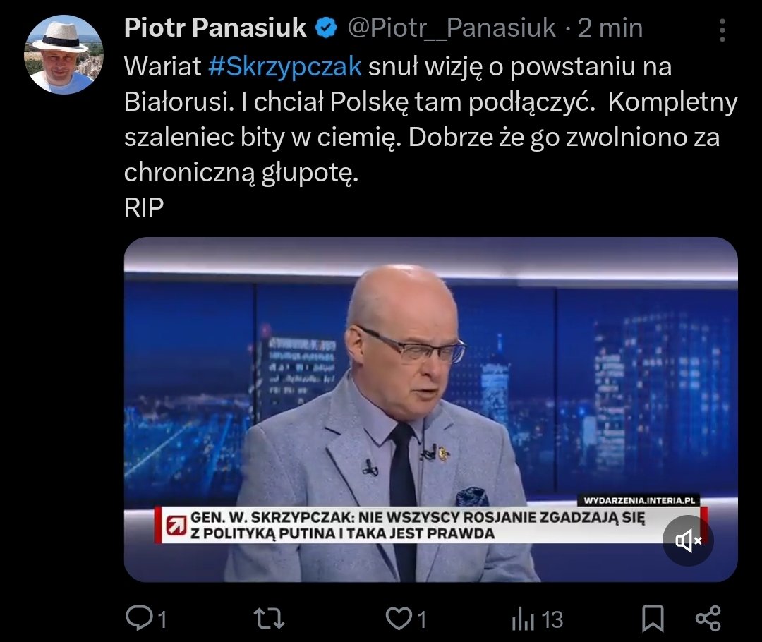 PetrPansiusiak's tweet image. ruskie kurwy nie lubiły Generała Skrzypczaka