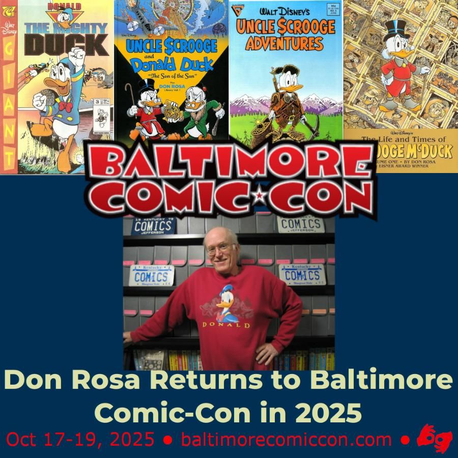 FanboyFactor's tweet image. Don Rosa Returns to Baltimore Comic-Con in 2025 @baltimorecomics @donrosa #baltimorecomiccon buff.ly/LvrgUHo