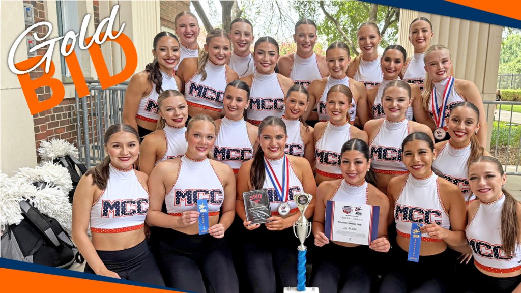 McLennanSports's tweet image. MCC Dance is off to a great start, bringing home all the awards from NDA camp!
~1st in Game Day
~1st in Team Dance
~ 2 All Americans: Emma Howell & Reyna Gold
~ Gold-paid bid to Nationals 2026
~ Dorthy Herkimer Award for leadership, values & teamwork
#ContinuingTheLegacy