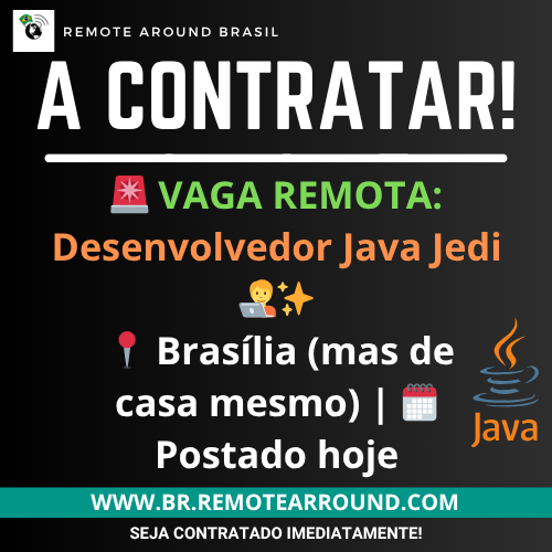 RemoteAroundBR's tweet image. 🚨 VAGA REMOTA: Desenvolvedor Java Jedi 🧑💻✨
📍 Brasília (mas de casa mesmo) | 🗓️ Postado hoje
VAGA REMOTA DEV JAVA, CANDIDATURAS AQUI: br.remotearround.com/job/desenvolve…
VAGAS REMOTAS NO BRASIL: br.remotearround.com/lista-de-ofert…
#REMOTEarroundBRASIL #vacancies #JavaDeveloper #VagaRemota #DevJed